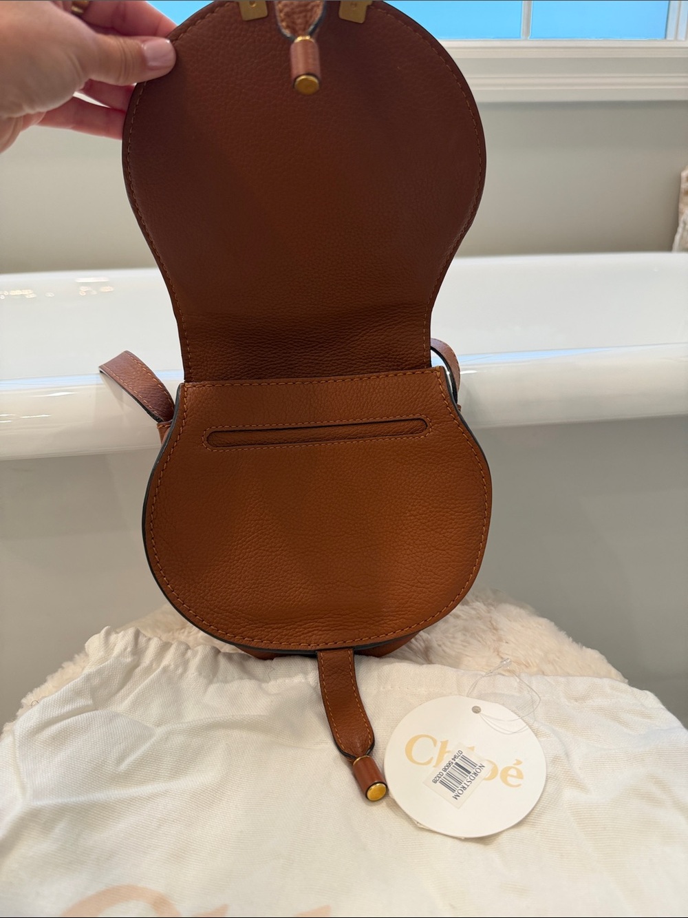Chloé Marcie Small Saddle Bag Grained Leather - Picture 4 of 10